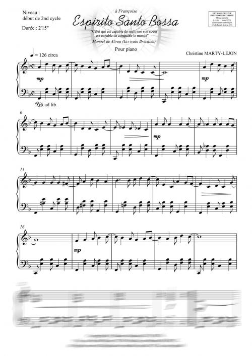 Espirito Santo Bossa (piano)