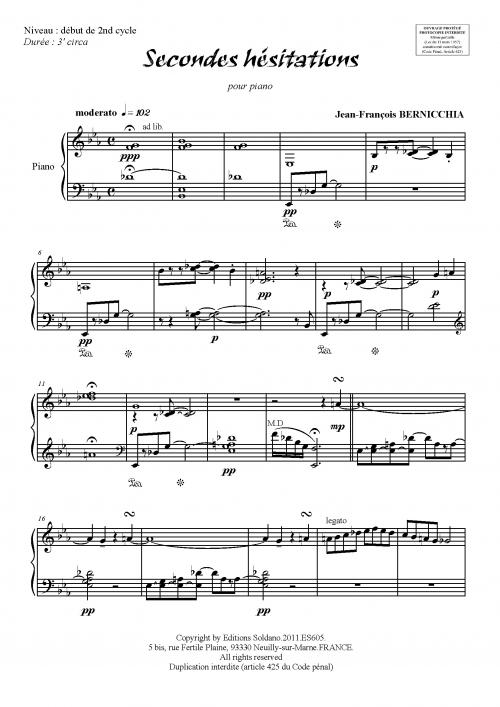 Secondes hésitations (piano)