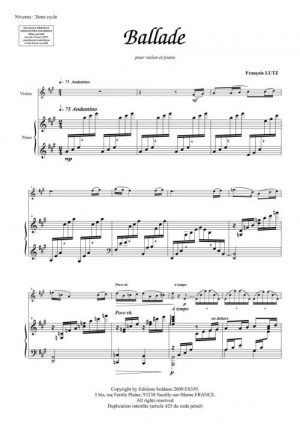 Ballade (violon et piano)