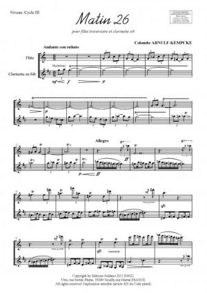 Matin 26 (flûte et clarinette)