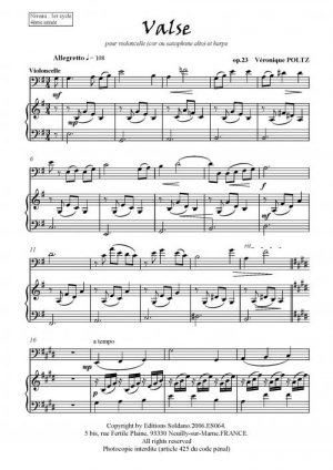 Minuetto, Valse et Méditation (flûte et harpe)