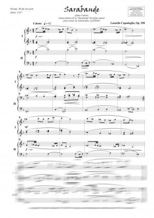 Sarabande (piano 4 mains)