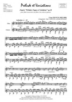 Prélude et Variations (flûte et guitare)