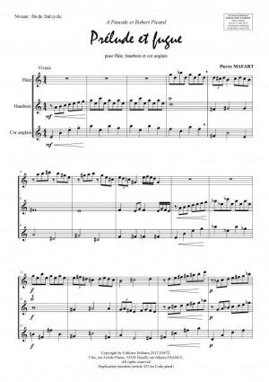 Prélude et Fugue (flûte, hautbois et cor anglais)