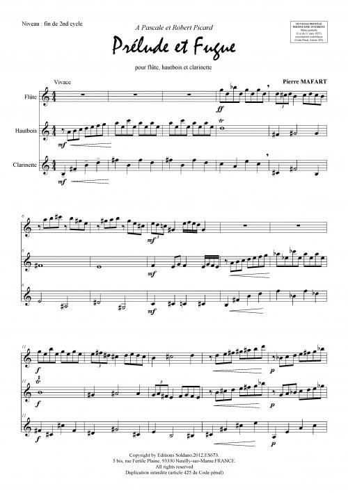 Prélude et Fugue (flûte, hautbois et clarinette)