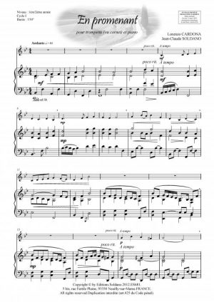 En promenant (trompette -ou cornet- et piano)