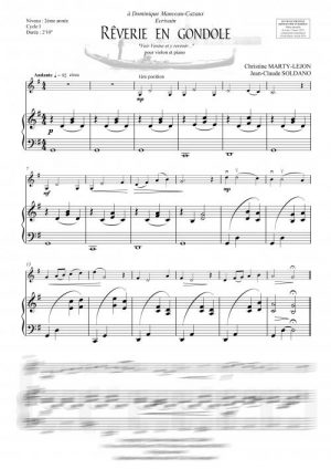 Rêverie en gondole (violon et piano)