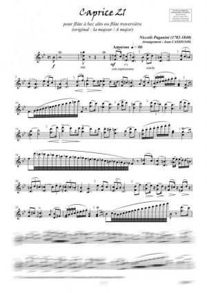 Caprices 19 à 21 (flûte à bec alto ou flûte traversière)