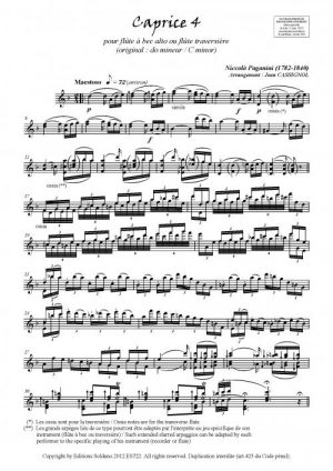 Caprices 4 à 6 (flûte à bec alto ou flûte traversière)
