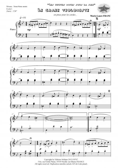 Les petites notes sous la mer / volume 3 (piano)