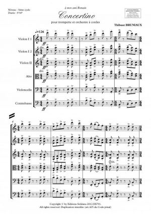 Concertino (trompette et orchestre à cordes)