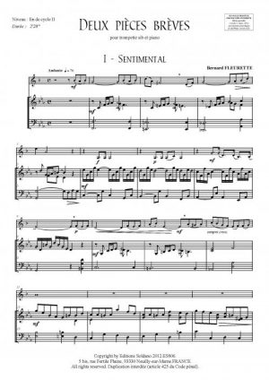 Deux pièces brèves (trompette et piano)