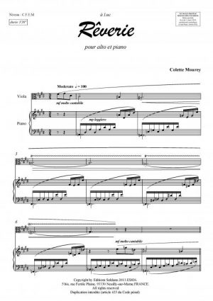 Rêverie (alto et piano)
