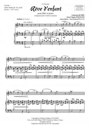Rêve d'enfant (flûte et piano)