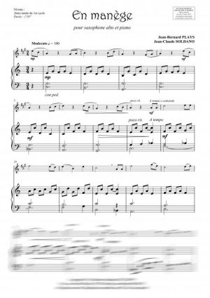 En manège (saxophone alto et piano)