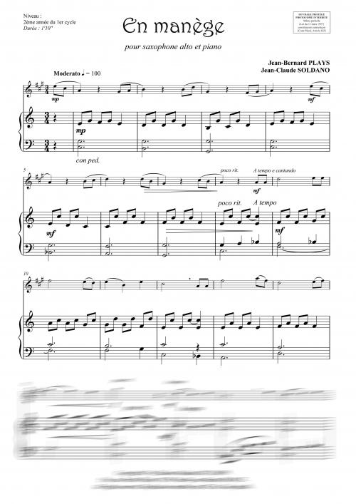 En manège (saxophone alto et piano)