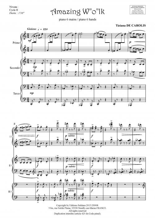 Amazing W"o"lk (piano 6 mains)
