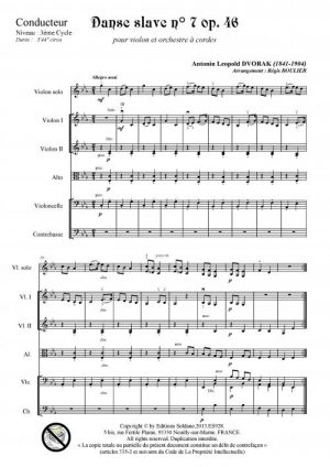Danse slave n°7 opus 42 (violon solo et orchestre à cordes)
