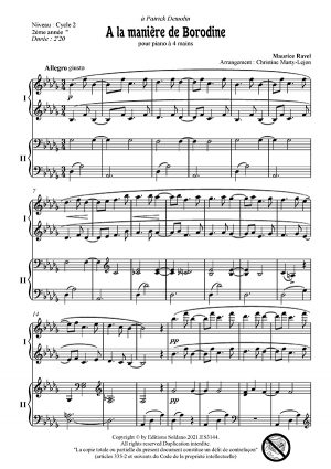 À la manière de Borodine (piano 4 mains)