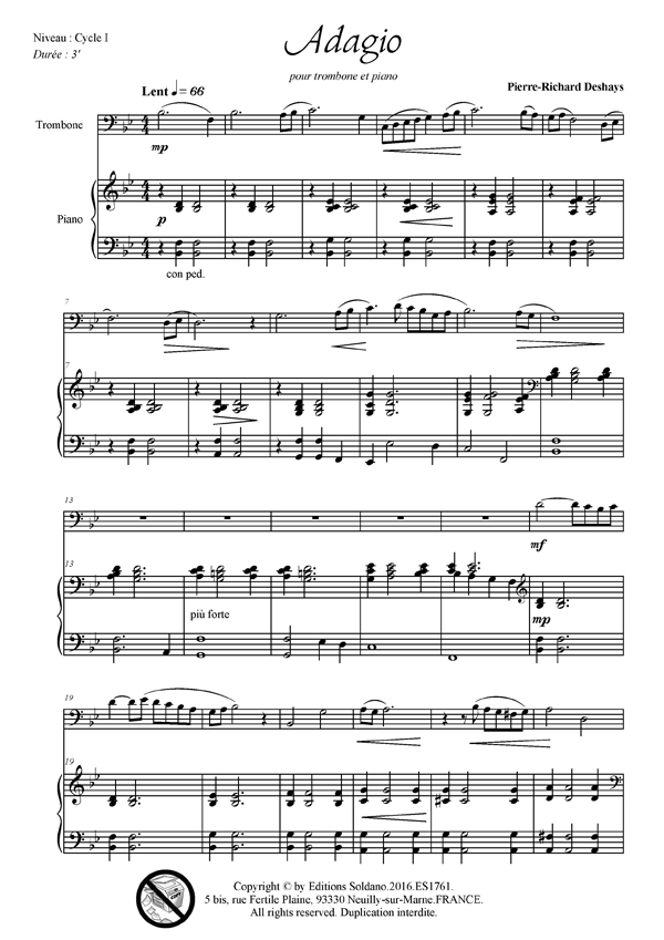Adagio (trombone et piano)