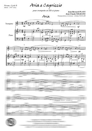 Aria e Capriccio (trompette -ou cornet- et piano)