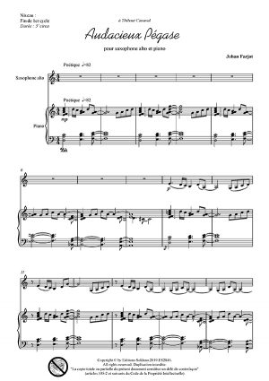 Audacieux Pégase (saxophone alto et piano)