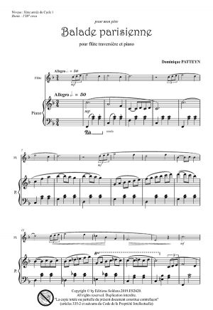 Balade parisienne (flûte et piano)