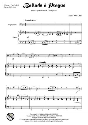Ballade à Prague (euphonium en Ut et piano)