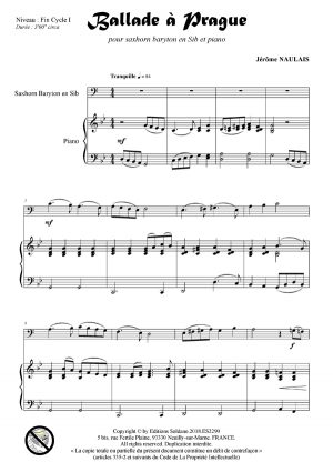 Ballade à Prague (saxhorn baryton en sib et piano)