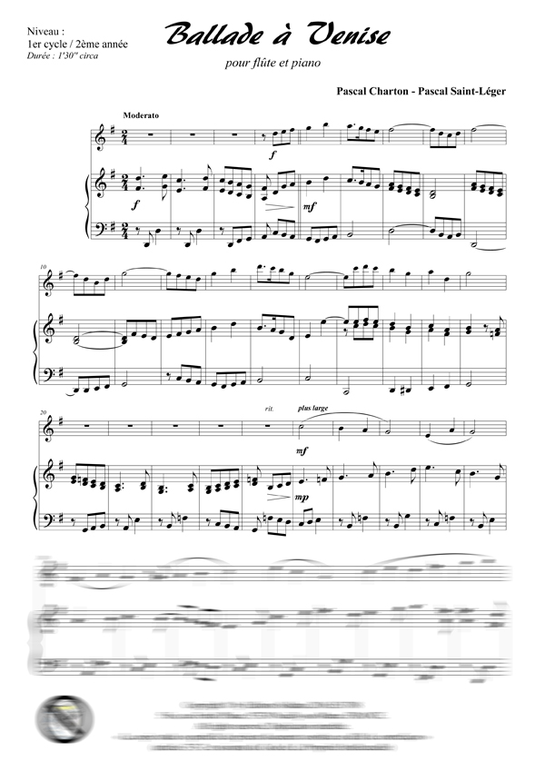 Ballade à Venise (flûte traversière et piano)