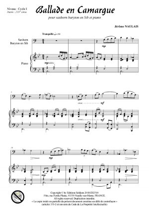 Ballade en Camargue (saxhorn baryton et piano)