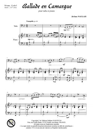 Ballade en Camargue (tuba et piano)