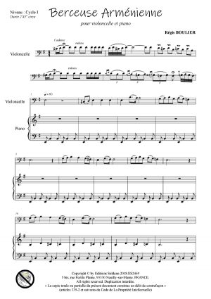 Berceuse arménienne (violoncelle et piano)