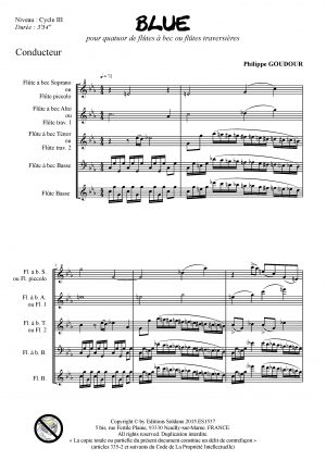 Blue (quatuor de flûtes - ou flûtes à bec)