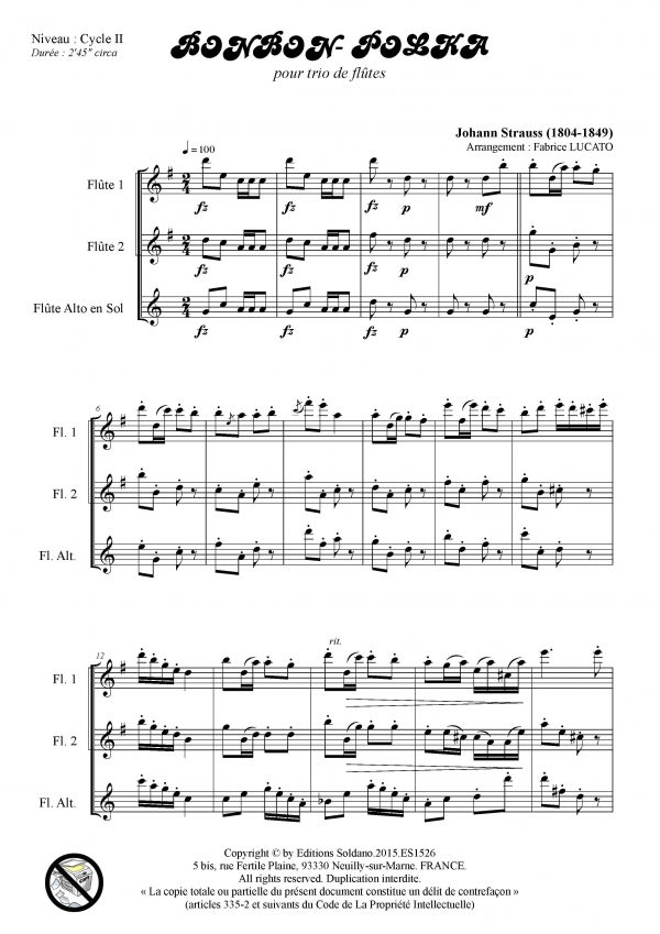 Bonbon-polka (trio de flûtes)