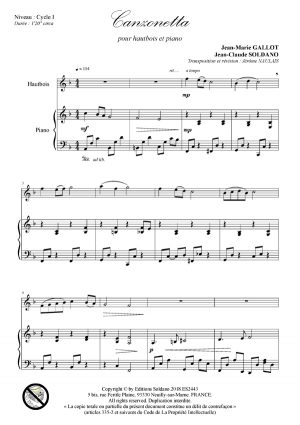 Canzonetta (hautbois et piano)