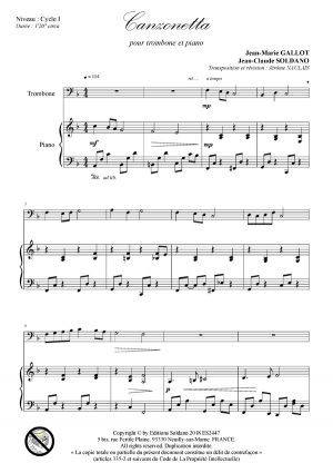Canzonetta (trombone et piano)