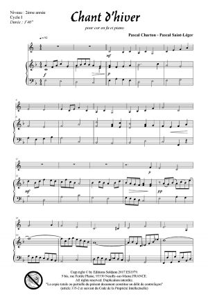 Chant d'hiver (cor en fa et piano)