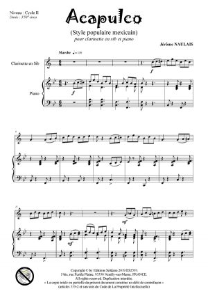 Clarinette - Fresques musicales VOLUME 3 (clarinette et piano)