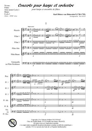 Concerto pour harpe et orchestre (harpe et ensemble de flûtes)