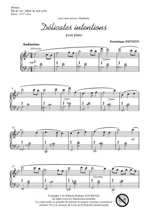 Délicates intentions (piano)