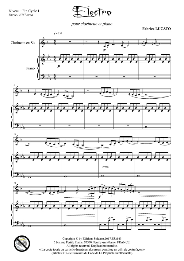 Electro (clarinette sib et piano)