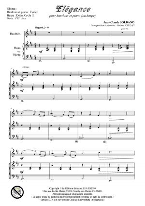 Elégance (hautbois et piano ou harpe)