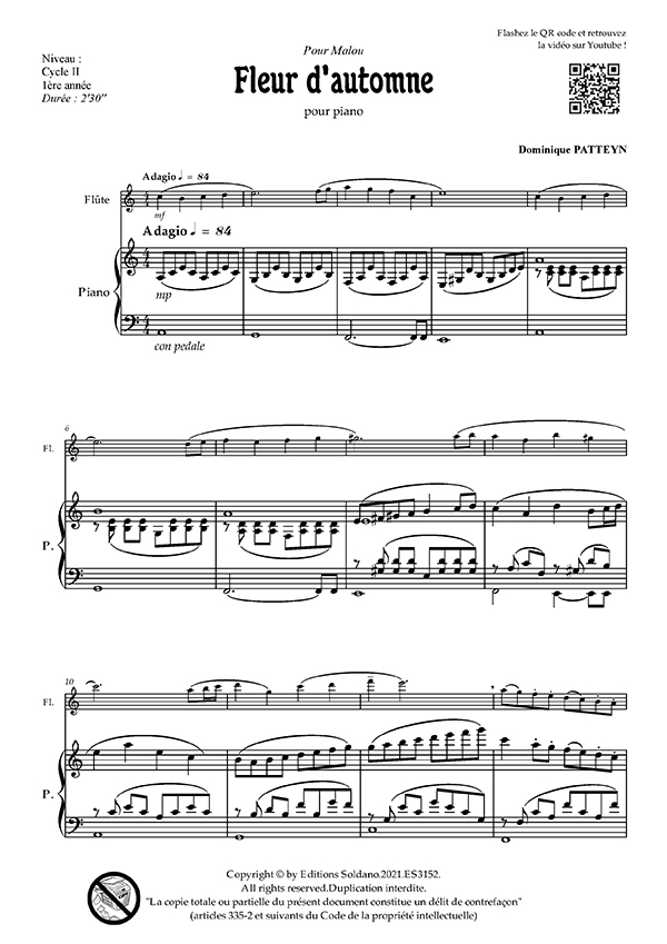 Fleur d'automne (flûte et piano)