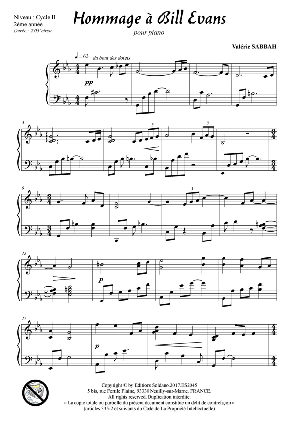 Hommage à Bill Evans (piano)