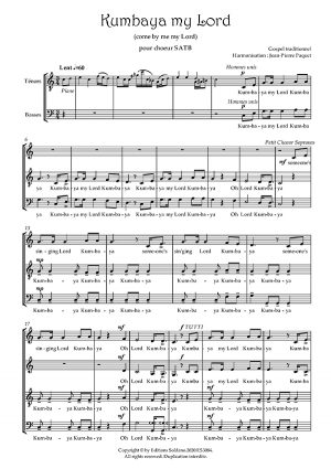 Kumbaya my Lord (choeur SATB et piano - SATB)