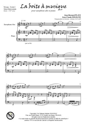 La boite à musique (saxophone alto et piano)