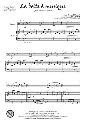 La boite à musique (basson et piano)