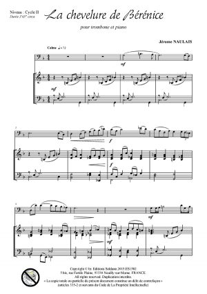 La chevelure de Bérénice (trombone et piano)