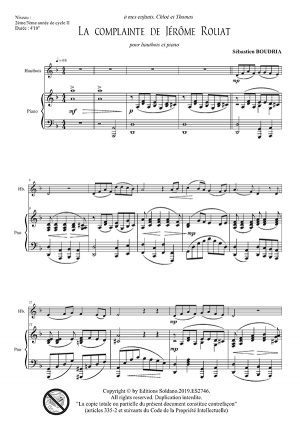 La complainte de Jérôme Rouat (hautbois et piano)